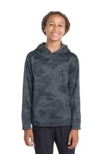 Sport-Tek Youth Sport Wick Camohex Fleece Hooded Pullover YST240