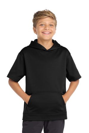 Sport-Tek Youth Sport Wick Fleece Short Sleeve Hooded Pullover YST251