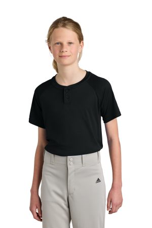 Sport-Tek Youth Posicharge Competitor 2 Button Henley YST359