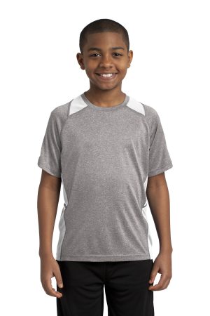 Sport-Tek Youth Heather Colorblock Contender Tee YST361