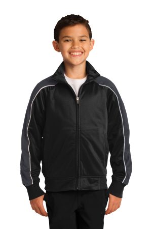 Sport-Tek Youth Piped Tricot Track Jacket YST92