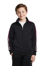 Sport-Tek Youth Dot Sublimation Tricot Track Jacket YST93